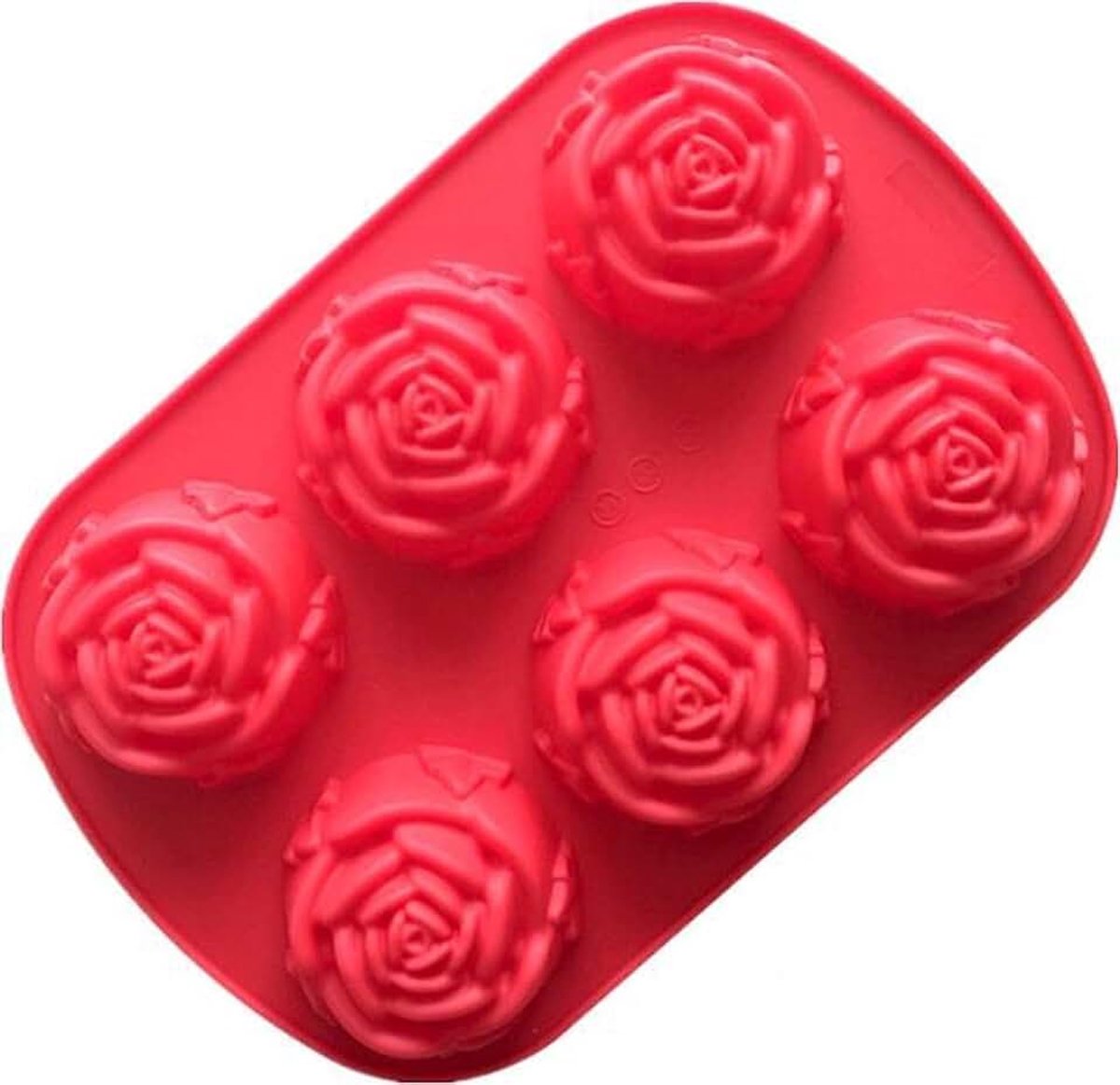 Bakvorm Rozen Plat - Cupcakes Muffin - 6 Stuks - Bakvormen