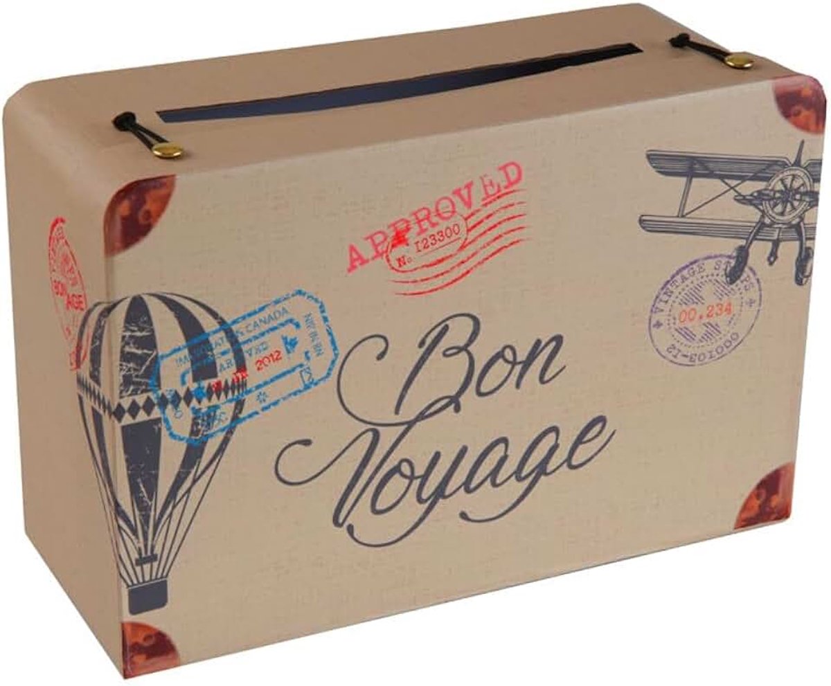 Santex URNE Spaarpot Bon Voyage 24 x 16 x 10 cm, meerkleurig