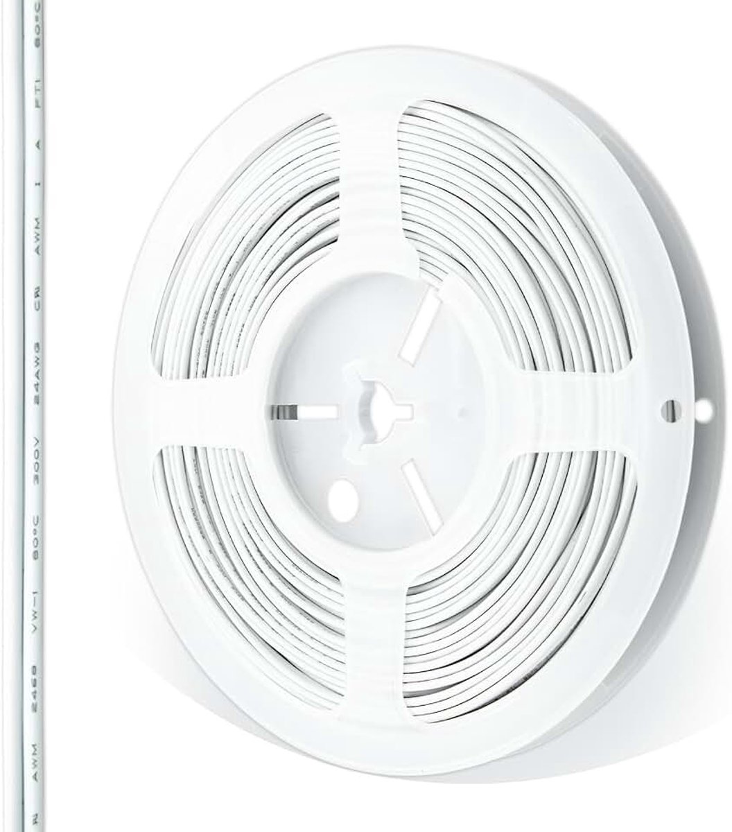 Draad voor deurbel 2-aderig 15,24 m/50 ft 24AWG 2-adrig parallel PVC-flexkabel 2x0,2 mm² kabel voor huishoudelijke apparaten met laag vermogen
