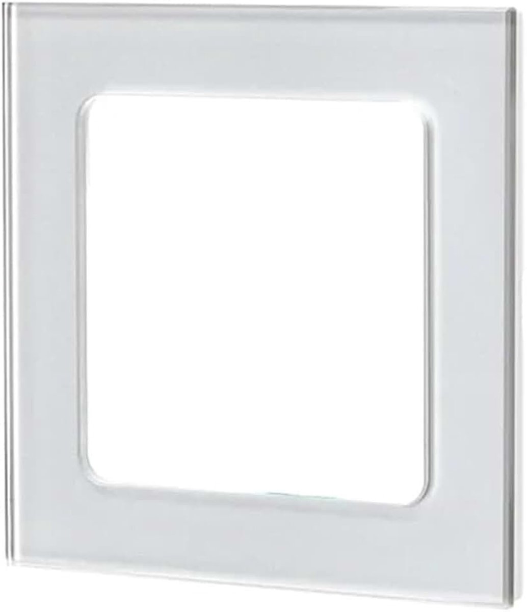 Duitse/Franse glazen wandplaat met 1 sleutel, glanzend zilver, perfect voor het moderniseren en verfraaien van elk interieur in je kamers.