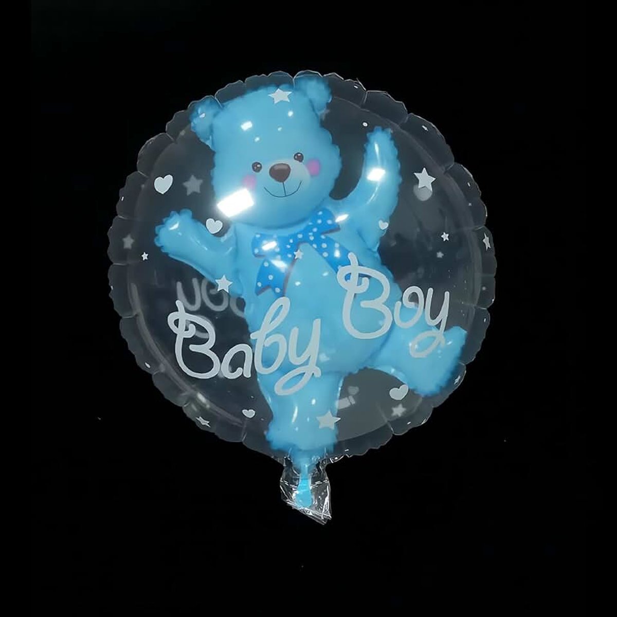 A Boy babyshower decoratie jongens, transparante beer ballonnen verjaardag, Bobo ballon helium ballonnen, bal in bal, teddybeer ballonnen blauw, voor gender reveal party decoratie