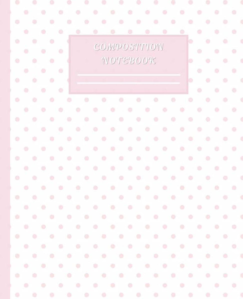 Czar composition notebook light pink watercolor polka dots