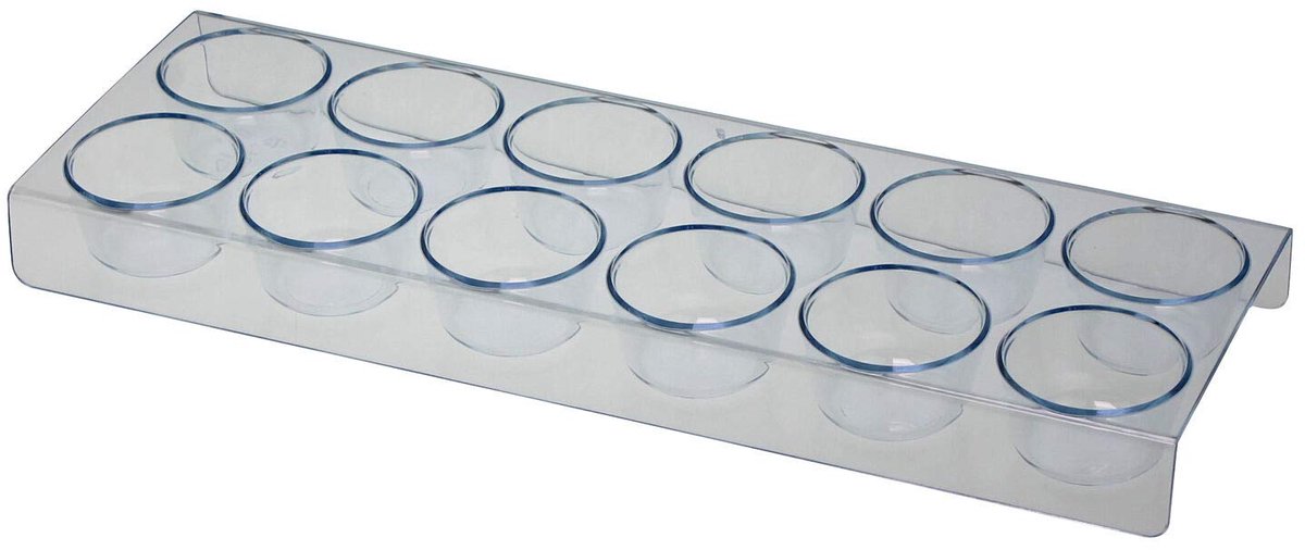 12-delige eierhouder 21725 (28 x 9,8 x 2,4 cm), universeel voor de koelkast