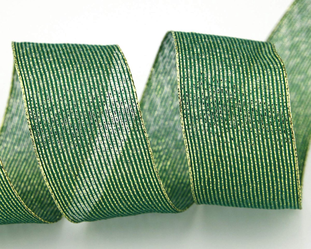 Decoratielint metallic strepen goud zilver Lurex strepen cadeaulint lint met draadranden glanzend kerstband