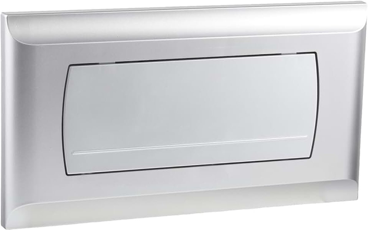 Bedieningsplaat compatibel met Geberit 200F 115222111, bedieningsplaat voor inbouwreservoir, met bedieningshefboomset en montageschroeven, 340 × 185 mm (Mat Zilver)