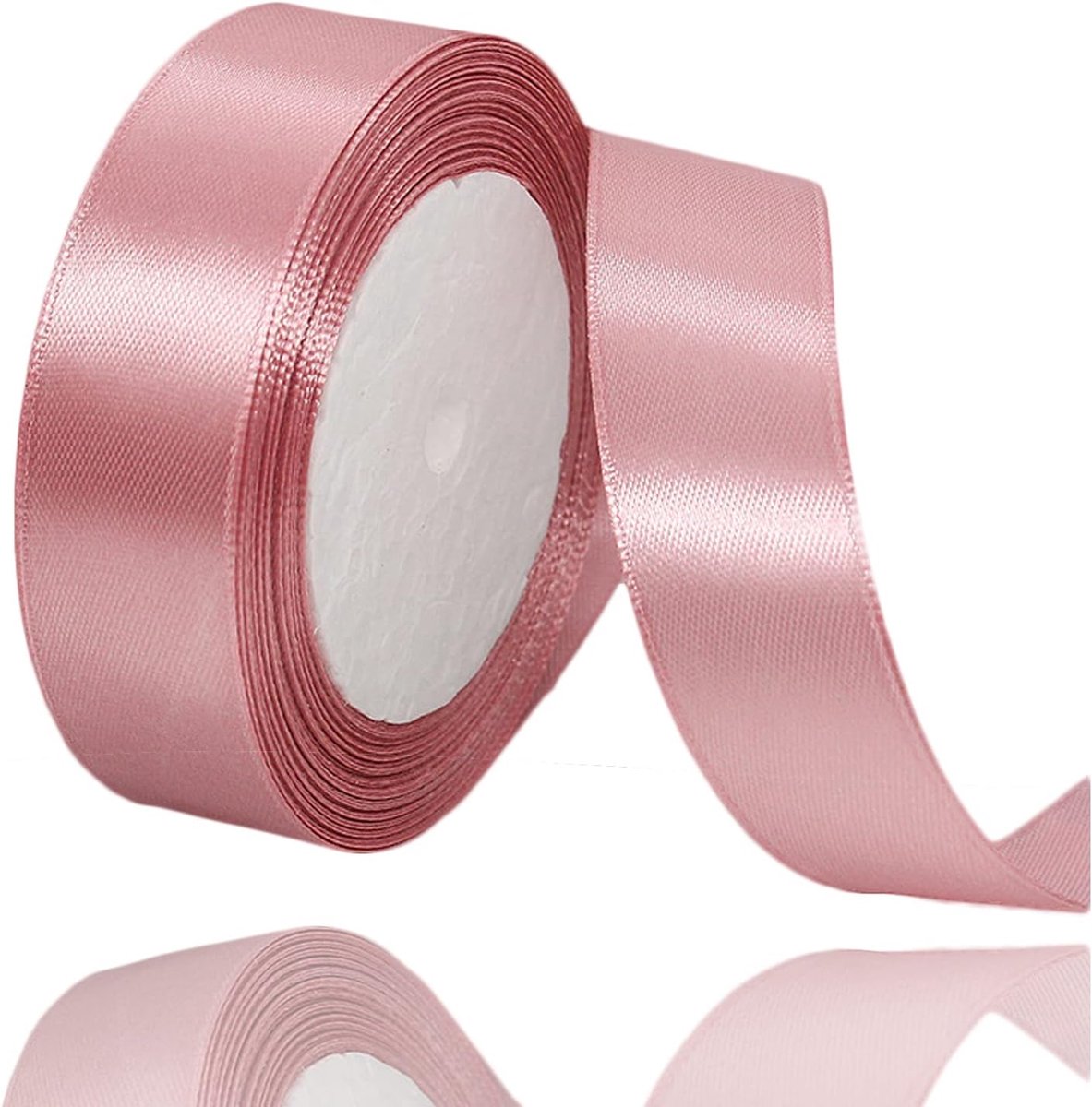Lint 25 mm om te knutselen, 23 meter effen kleur, cadeaulint voor naaien, bruidsboeketten, bloemisten, geschenkverpakking, haarstrikken maken, bruiloft, babyshower, ballon en taartdecoratie