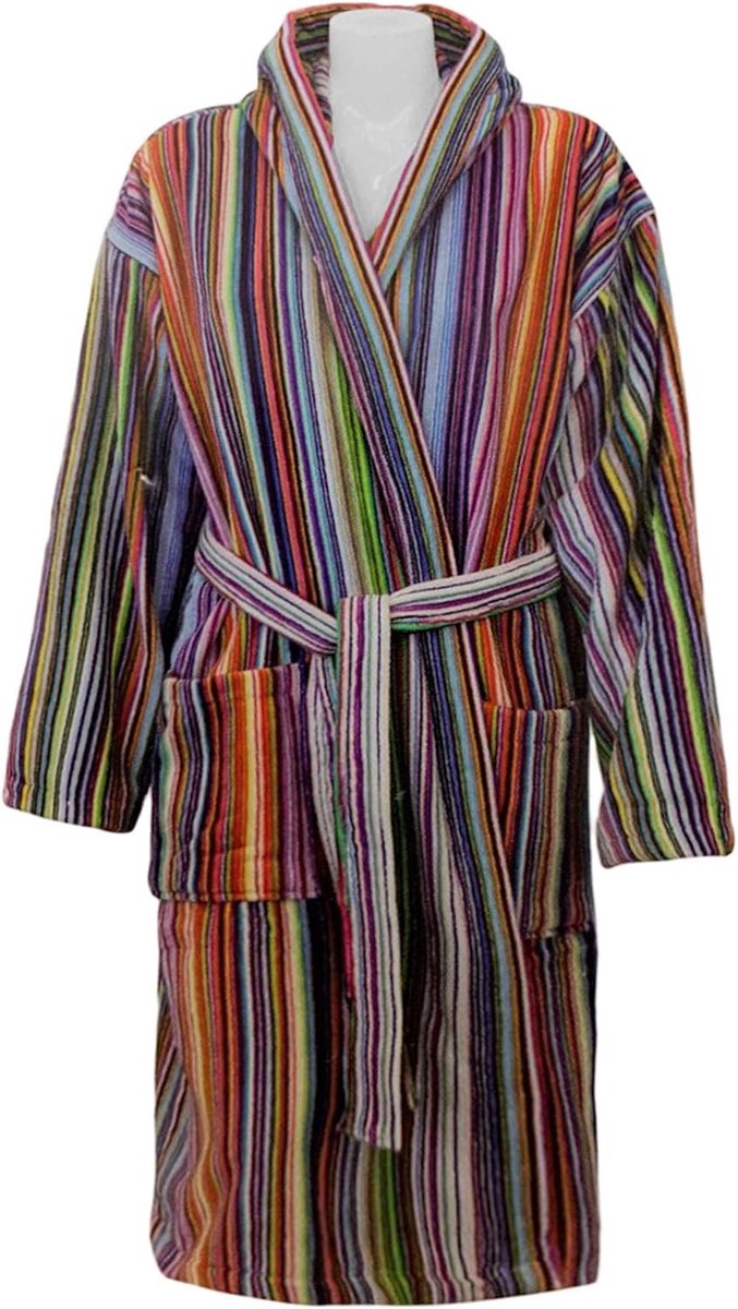 3592 Damesbadjas van chenille-badstof met capuchon — afbeelding 2