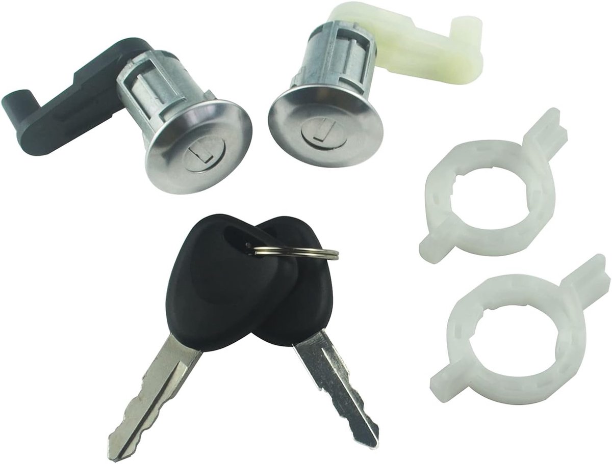 Deurslotcilinder van zinklegering 7701468981 voor Re-naul Megane Scenic Clio Thalia (2 cilinders + 2 sleutels)
