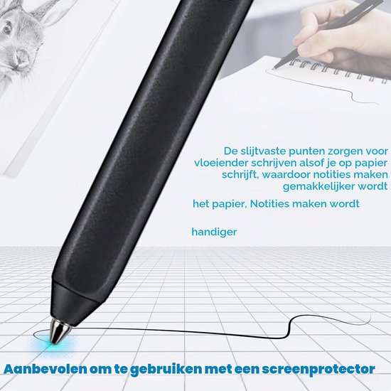 Pasvorm, geen versleten fijne titaniumlegering fijne potloodpunten compatibel met BOOX Pen 2 Pro, iReader, IFLYTEK, Lamy AL-Star digitale pen, vervangende balpen voor eReader digitale pen — afbeelding 3