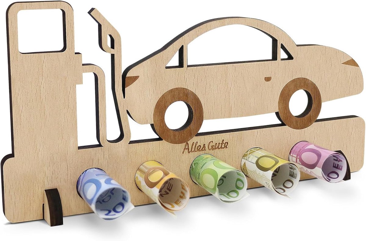 Geldgeschenken verjaardag - decoratie | geldgeschenk reizen | geschenken van hout - geschenken geldgeschenk voor vrouwen en mannen | vakantiekassa spaarpot | campingdecoratie (autotankstation)