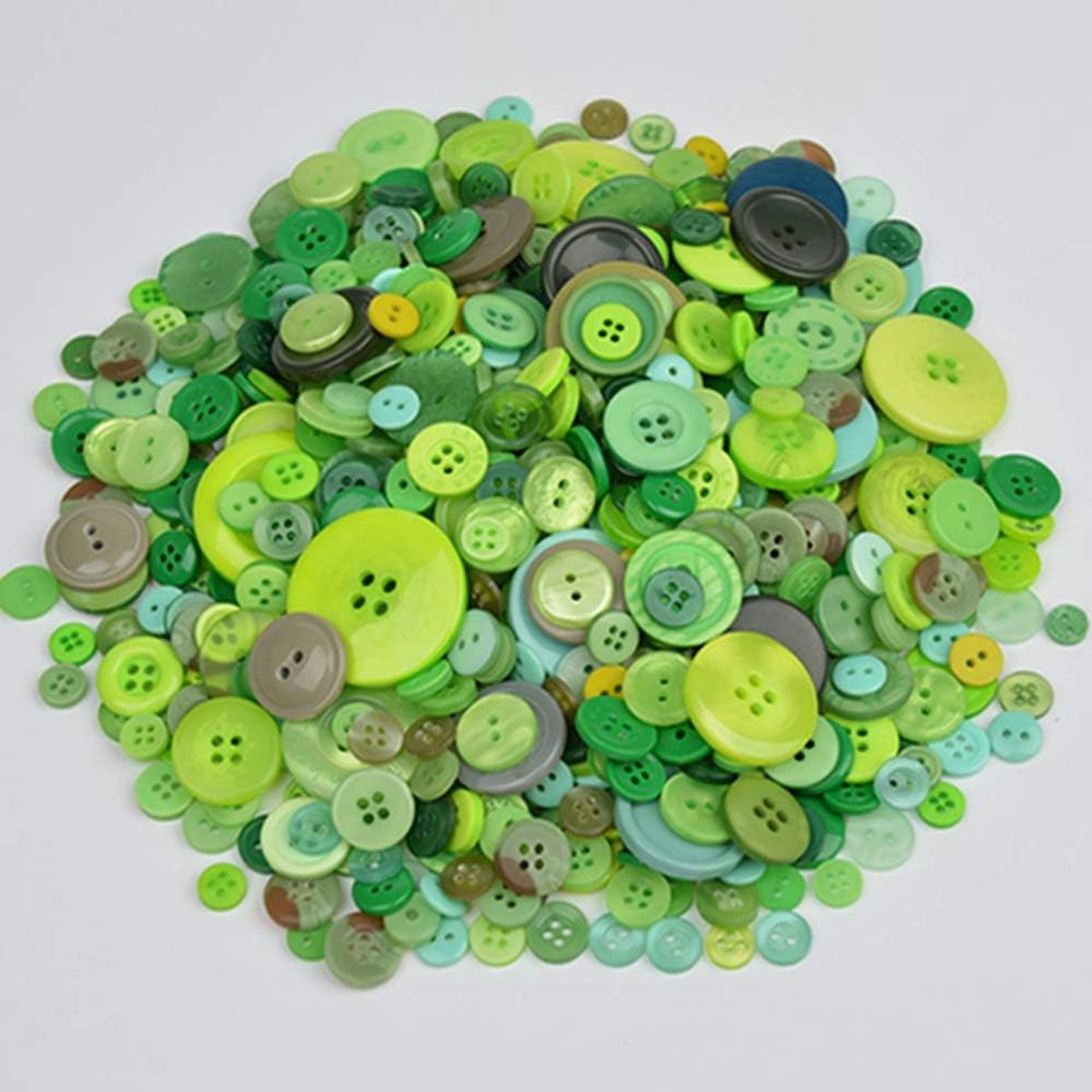 Knopen ronde ambachtelijke hars kunststof knopen om te naaien knutselen kinderen DIY, verschillende maten, 2 gaten en 4 gaten