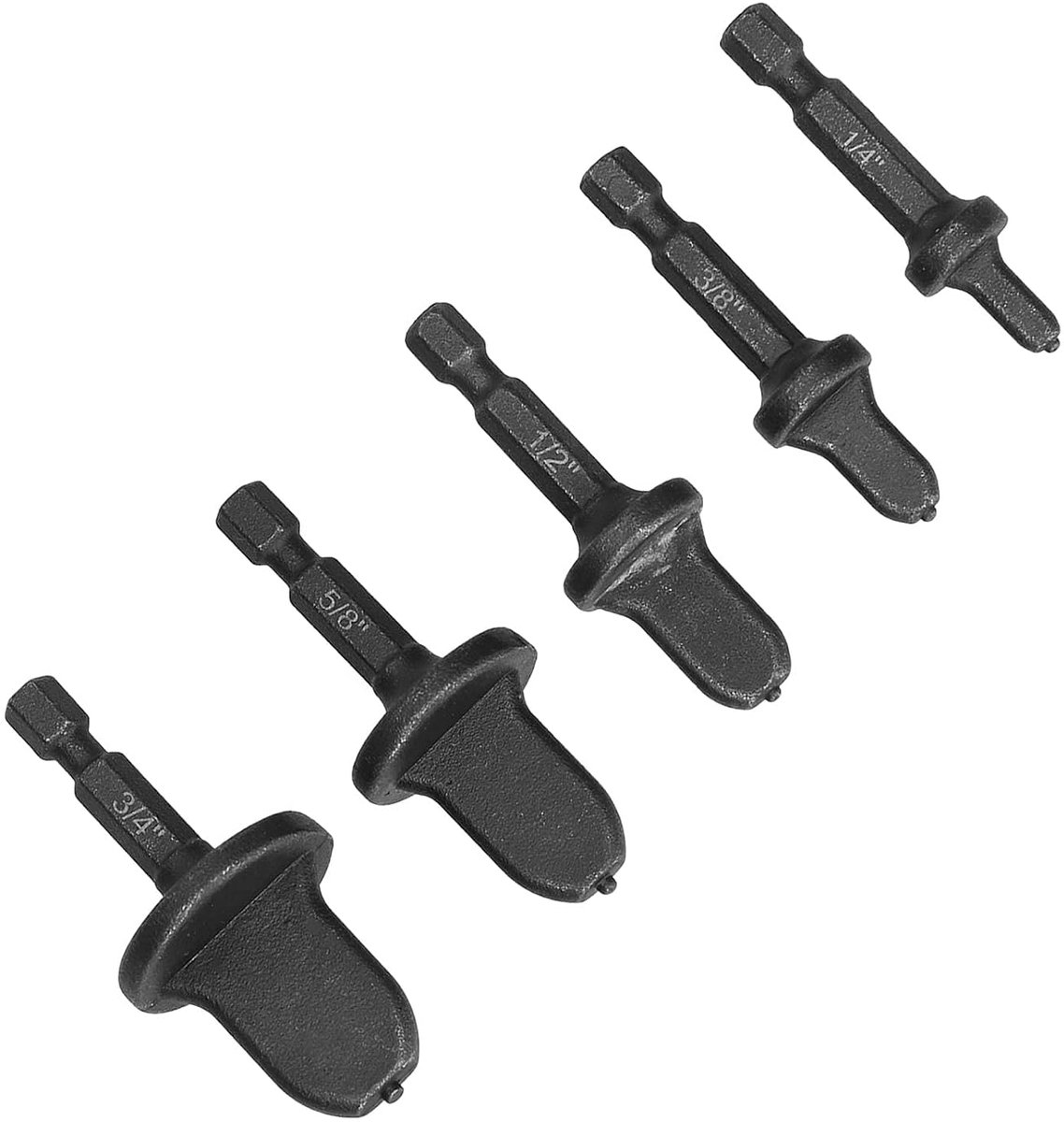 5 Stks Swagging Tool Boor, 1/4in Shank Metal Hex Shank Airconditioner Buis, Flaring Pipe Expander Set Kit， voor het Installeren van de Airconditioner