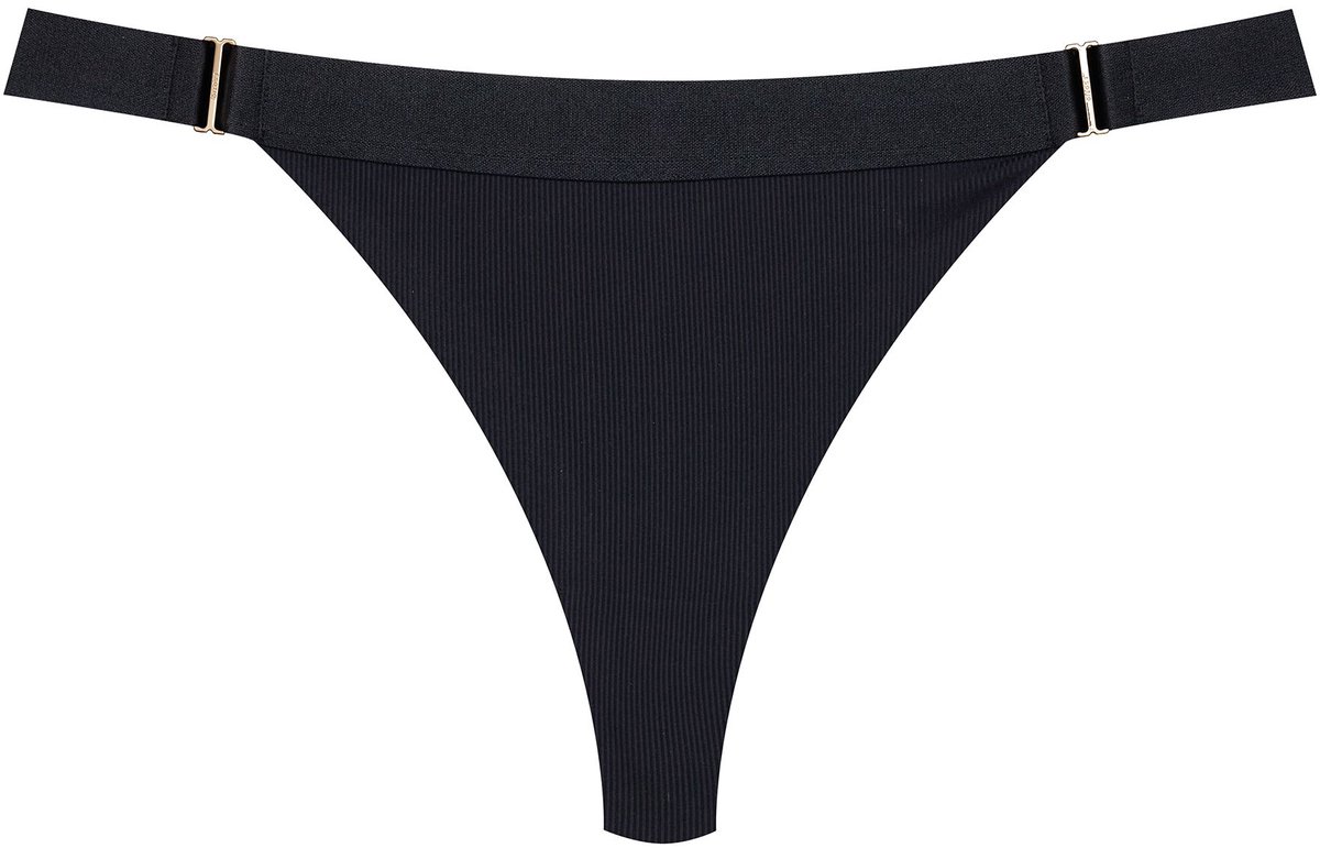 Esotiq Bianco - String - Zwart - XL