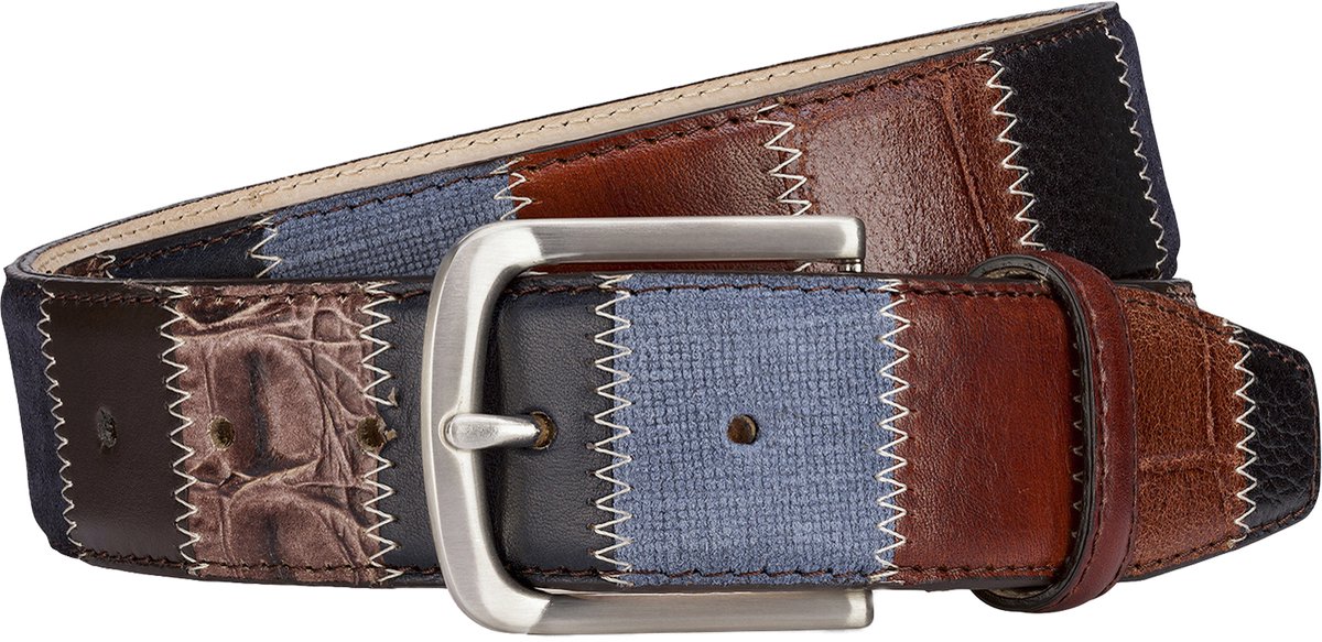 LINDENMANN leren heren riem - bruin