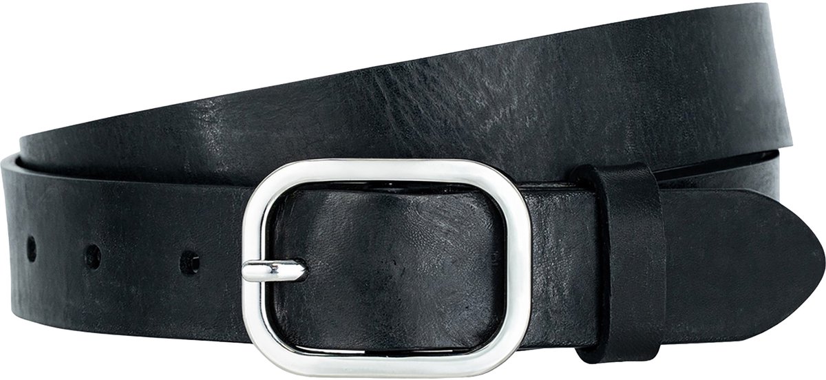 LINDENMANN dames leren riem - zwart