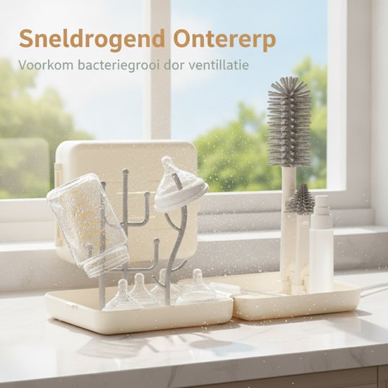 Flessenborstel Baby - Babyflessen Reinigingsset - 3D Ontwerp Voor Diepe Reiniging - Flexibele Siliconen Borstels - BPA Vrij En Hittebestendig - 6 Delige Set Met Etui - Voor Flessen Speenen En Rietjes — afbeelding 2