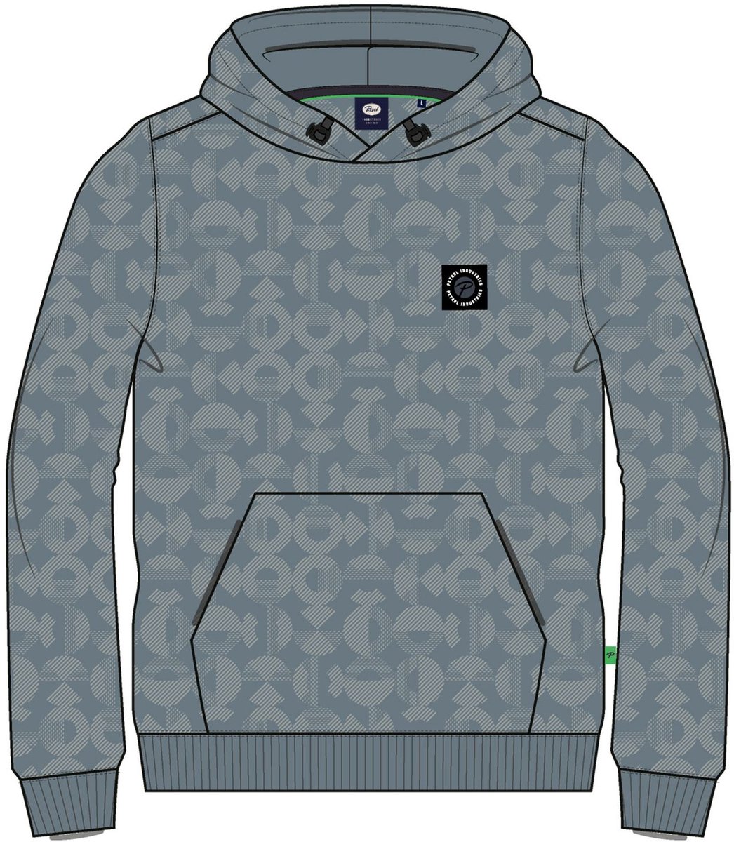 Petrol Industries - Jongens Hoodie met all-over print forgeplace - Blauw - Maat 176