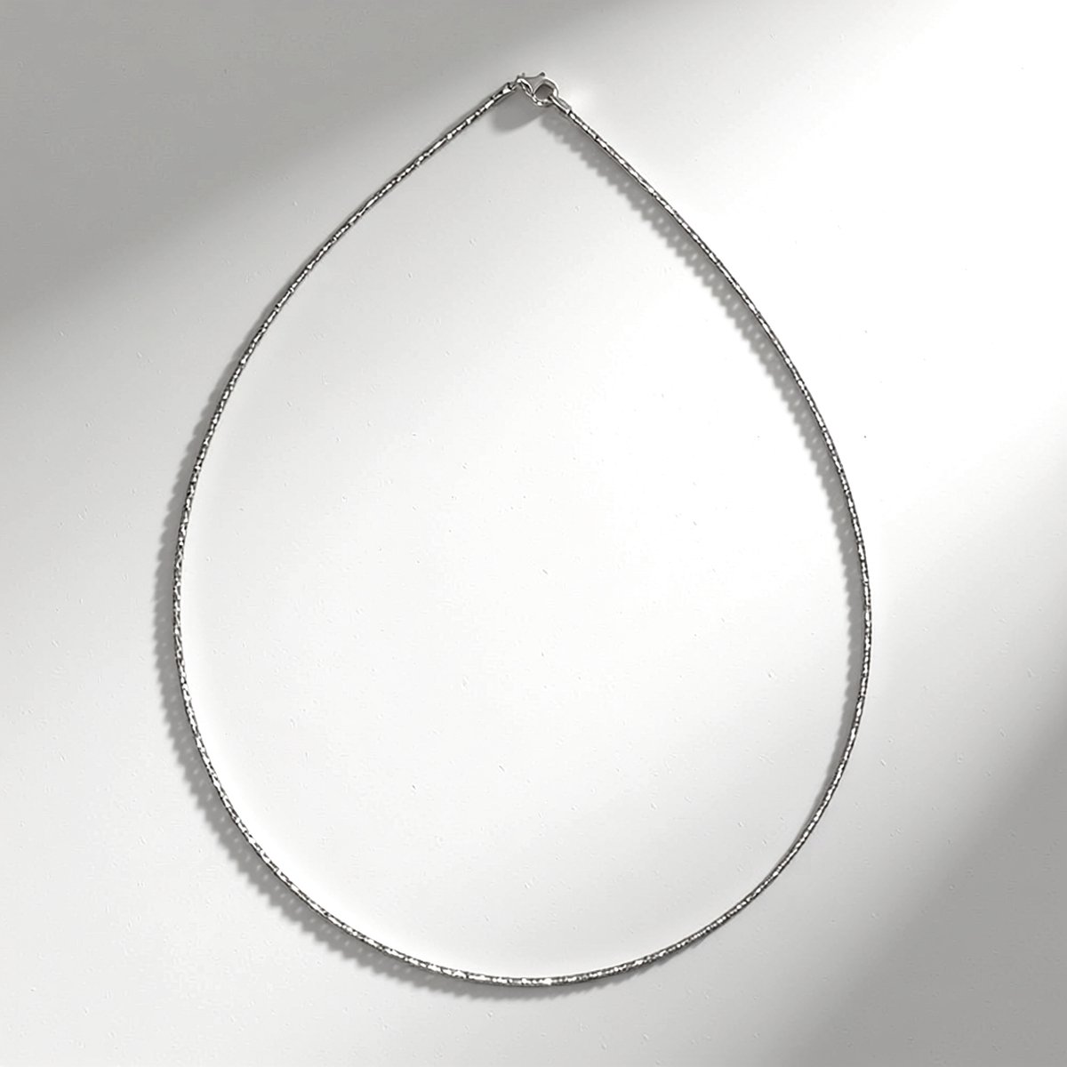 Omega-ketting van rhodium en sterlingzilver