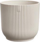 Elho Vibes Fold Rond 40 - Grote Bloempot voor Binnen - 100% gerecycled plastic - Ø 39 x H 36.2 - Linen white
