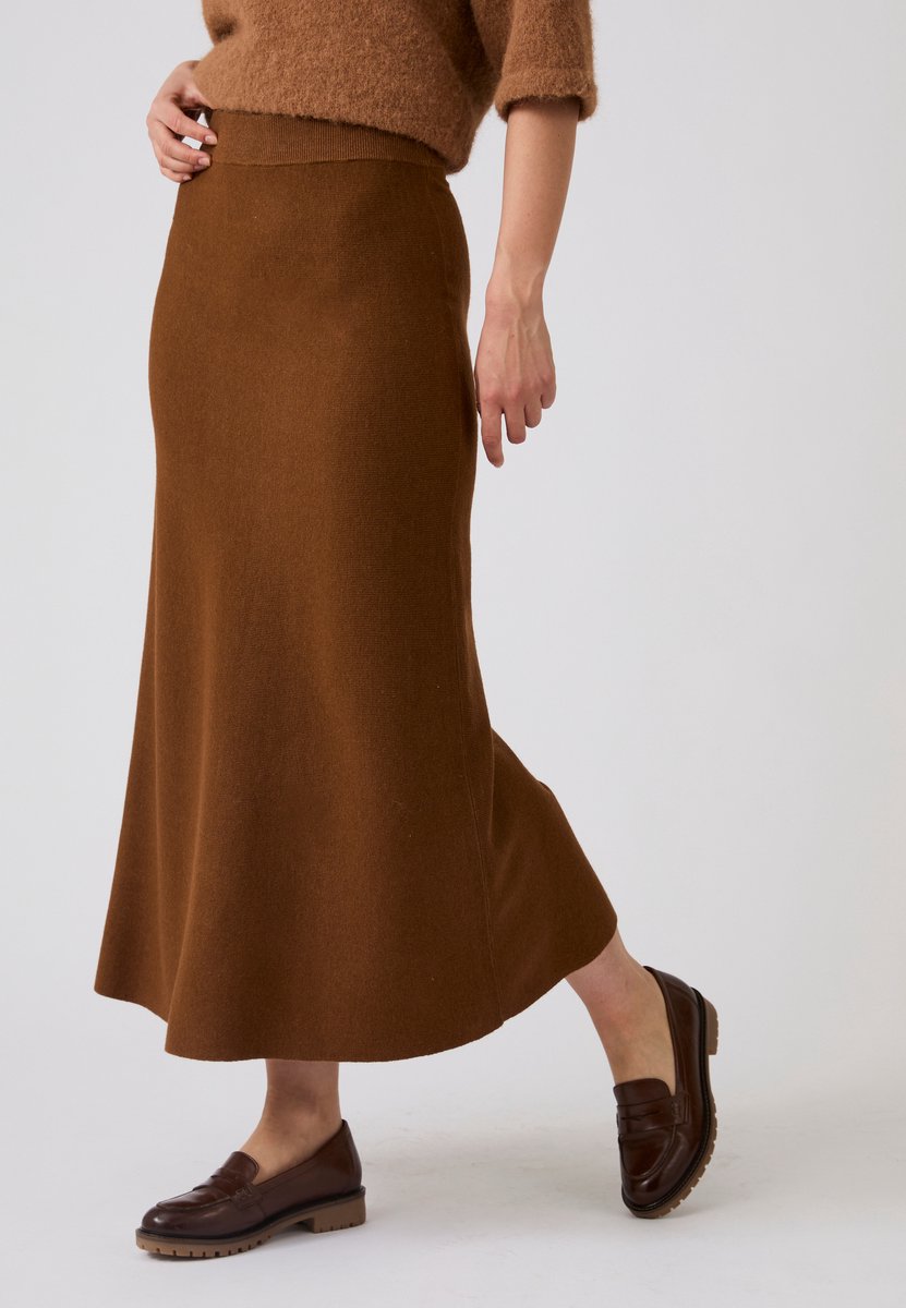 Damart - Thermolactyl gecertificeerde gebreide rok - Dames - Bruin - 40