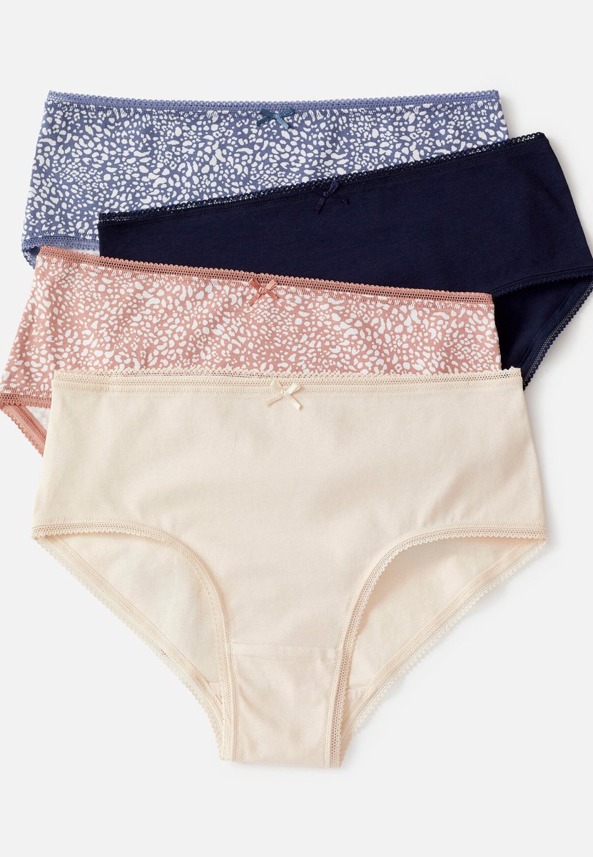 Damart - Set van 4 midi-slips - Dames - Blauw - XL