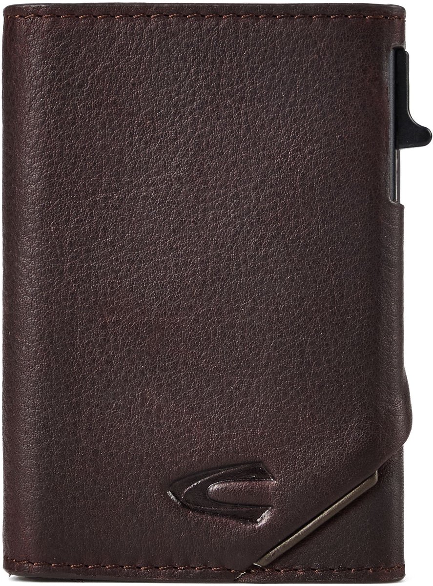 camel active kaarthoes Ray Credit Card Slider Dark Brown donkerbruin