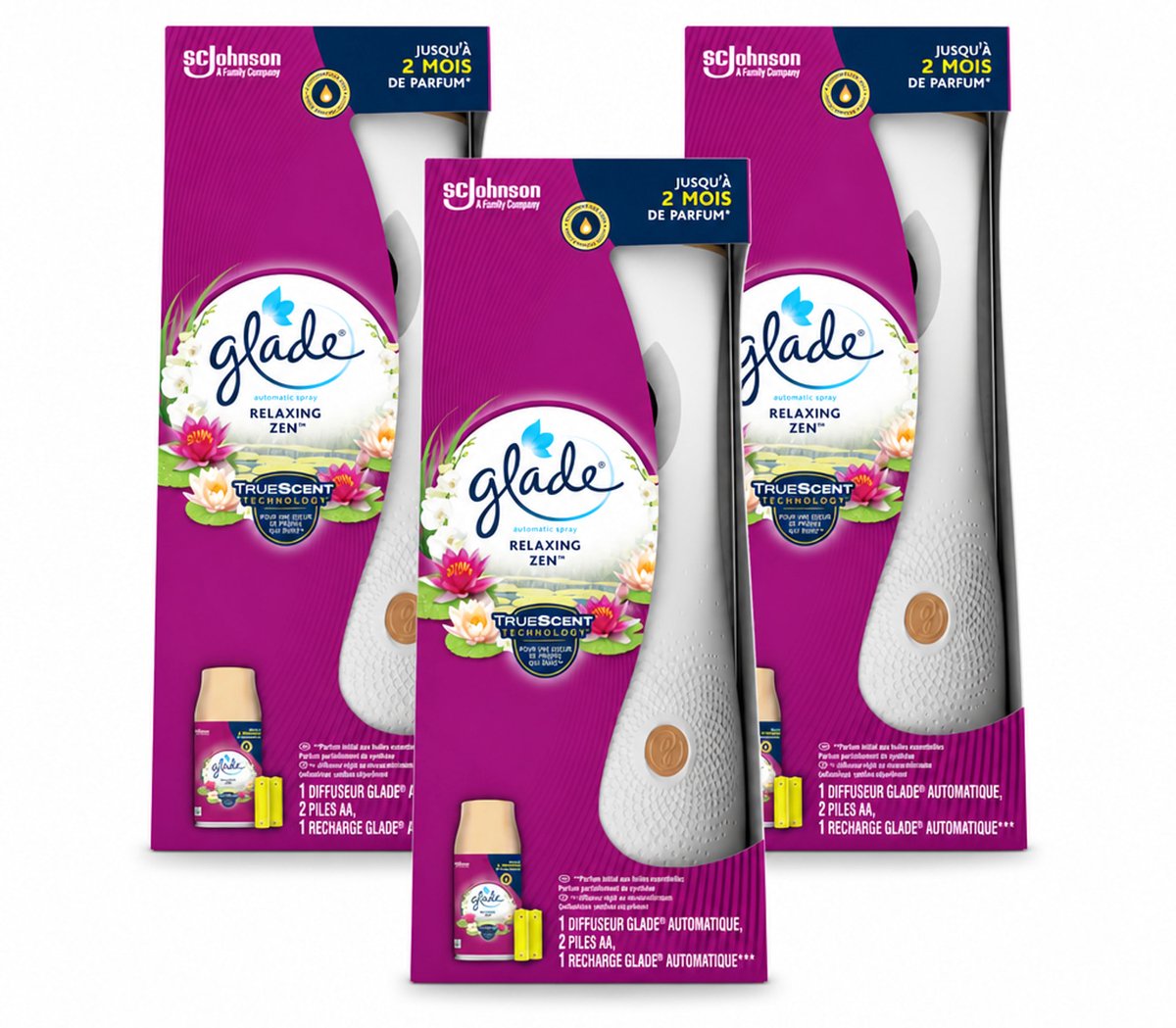3 x Glade - Automatische Spray - Relaxing Zen - 269 ml - Bulkverpakking - 3 stuks