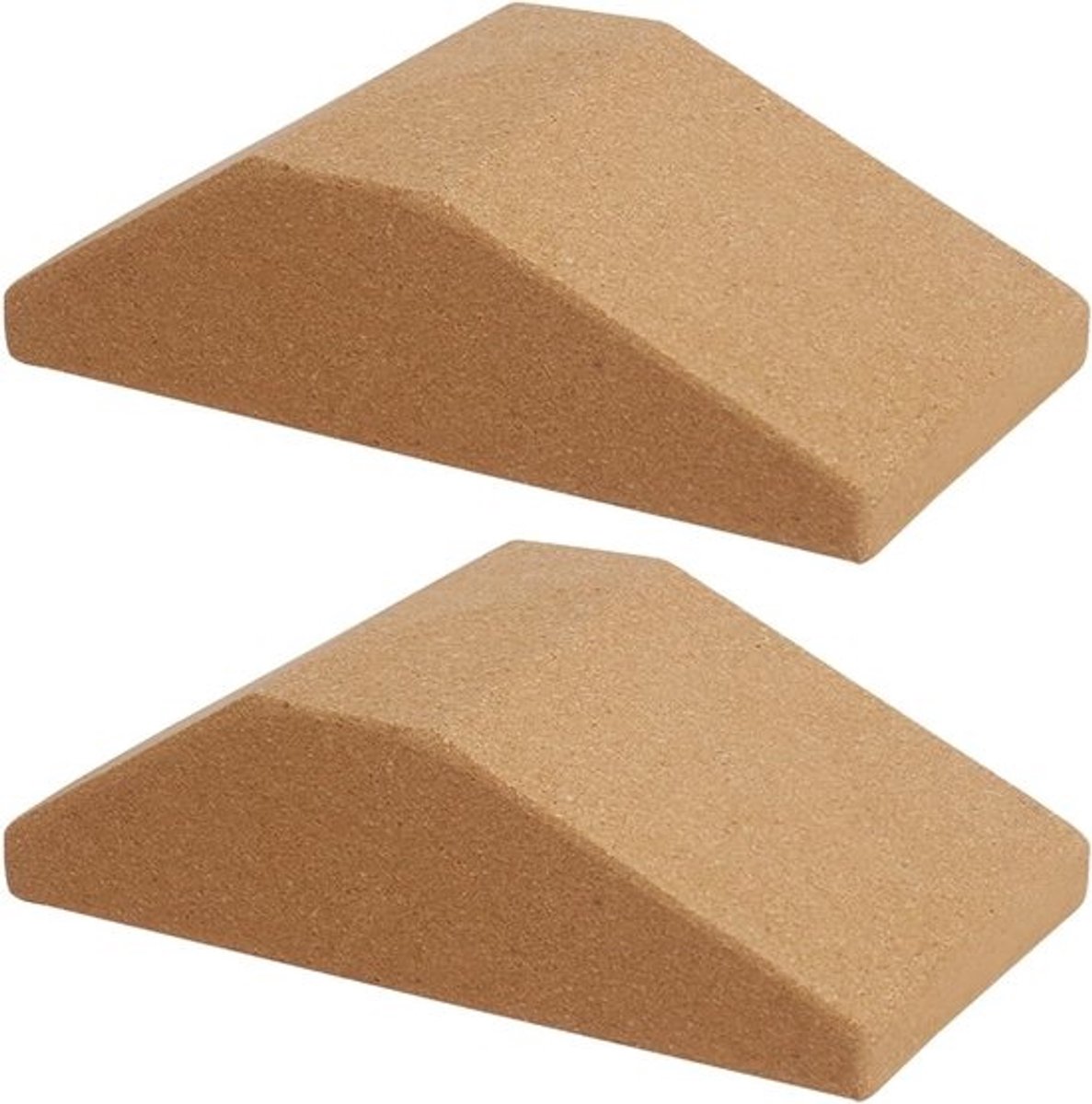 Kurkblokken Polssteun - Yoga Hulpmiddel - Oefeningen Stabiliseren - Antislip Hoge Dichtheid - 2 Stuks 23cm - Bruin