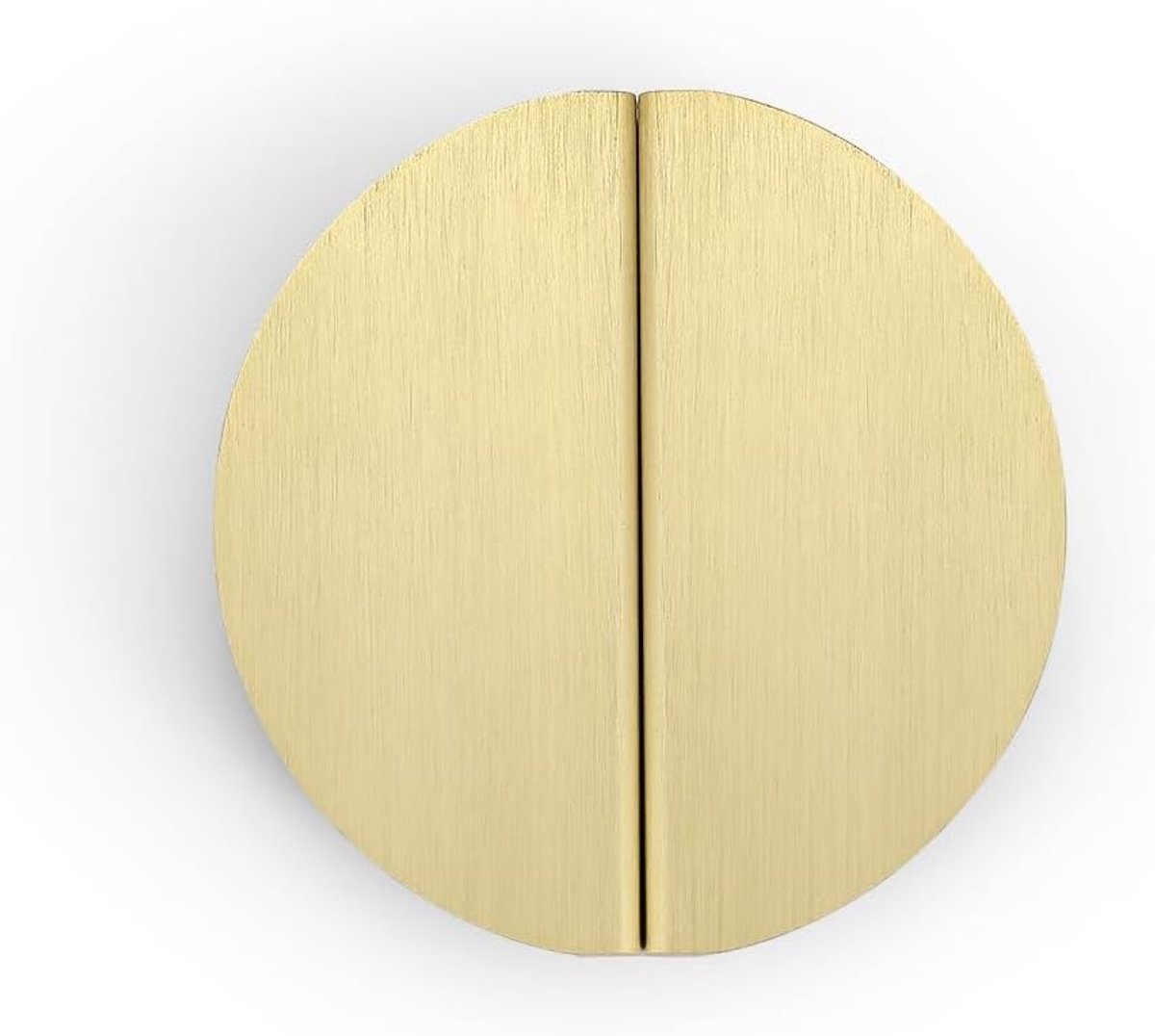 2-1/2 inch Ladetrekken, 2 stuks (een paar) Half Ronde Geborstelde Messing Half Maan Kasttrekken Halfcirkel Knoppen met Schroeven voor Keukenkast Slaapkamer Meubeldeur