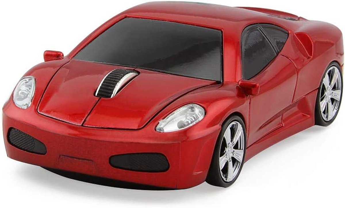 Sport auto muis 2,4 GHz desktop laptop computer muis, optische muis voor FLL (rood)