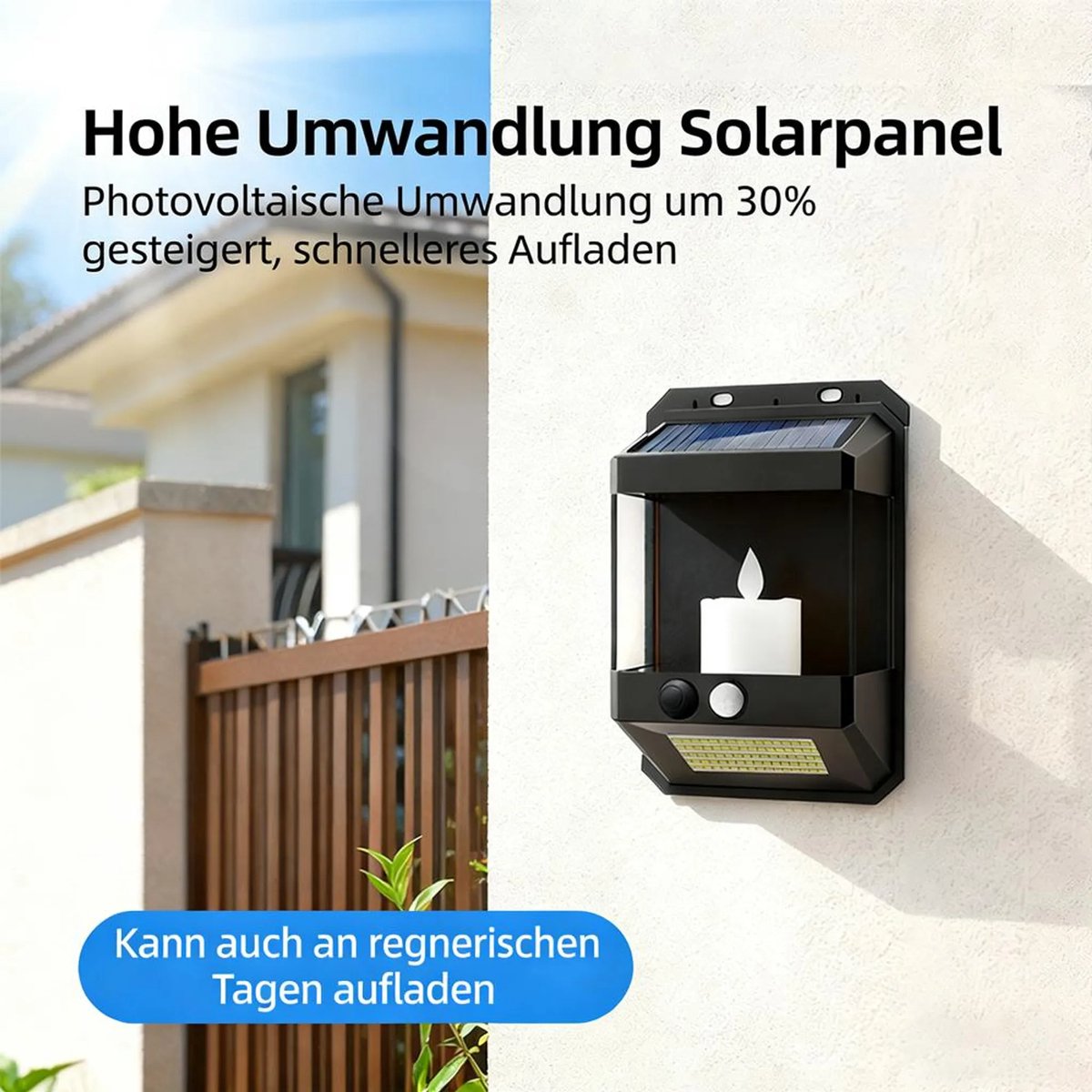 LED-wandlampen op zonne-energie, solar lampen, buitenwandlampen met vlameffect, tuinverlichting, padverlichting