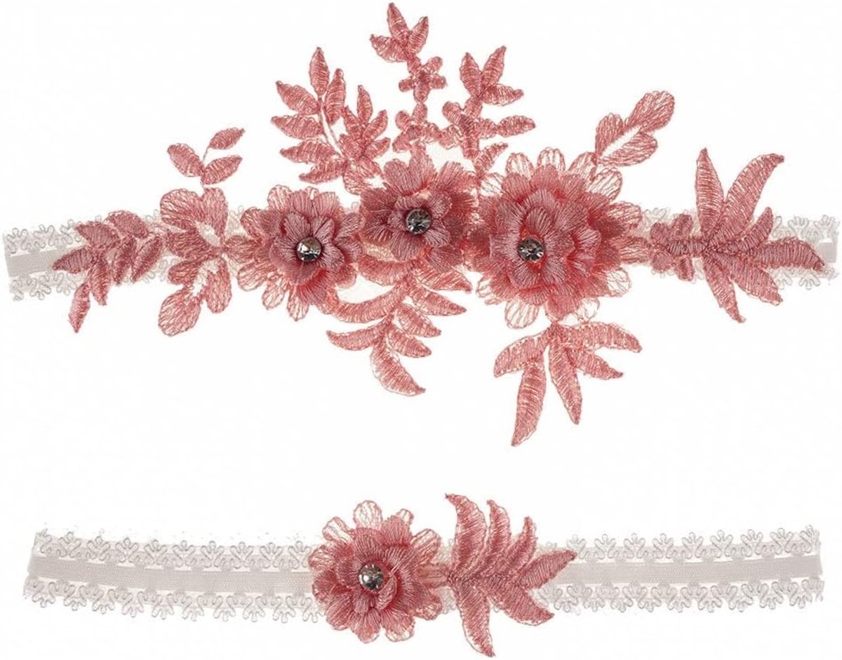 Kant, bloemen, bruidskousenband, elastische bruidskousenband, borduurwerk, bruidsaccessoires voor bruiden, bruidsmeisjes, bruiloften, dagelijkse decoratie,