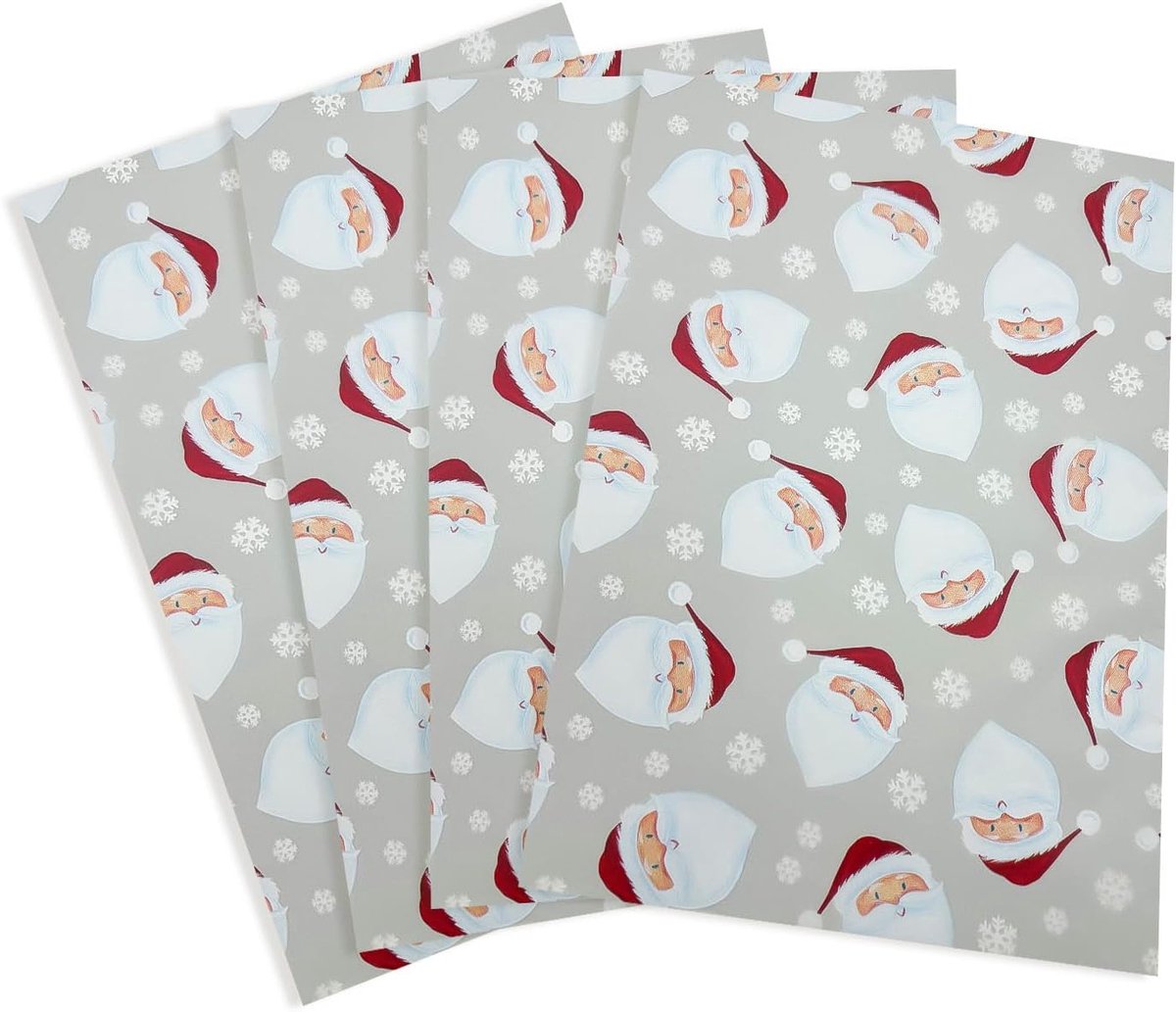 Cadeaupapier voor Kerstmis: Feestelijke Kerstman Tissuepapier 20 stuks 50 x 35 cm voor geschenkverpakking, feestdecoratie