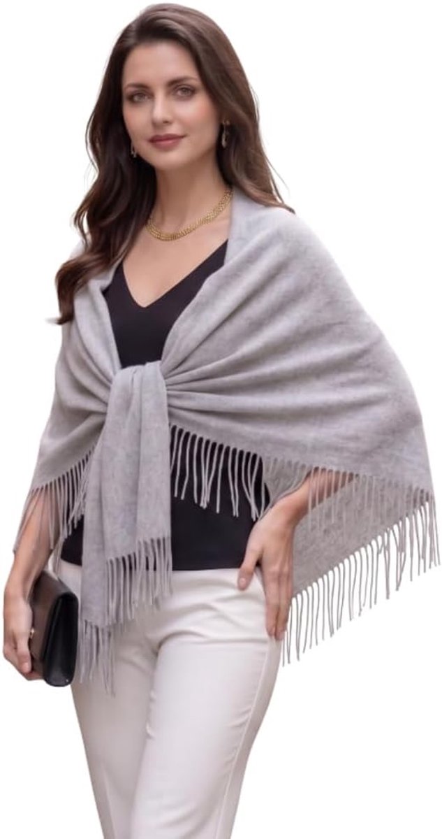 Kasjmier sjaal halsdoek herfst winter dun 185x65 kasjmier sjaal stijlvolle elegante wollen sjaal wol effen kleur damessjaal