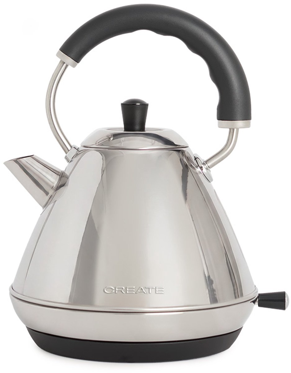 CREATE - Waterkoker 1L - BPA vrij- 1200W - Chroom - KETTLE RETRO