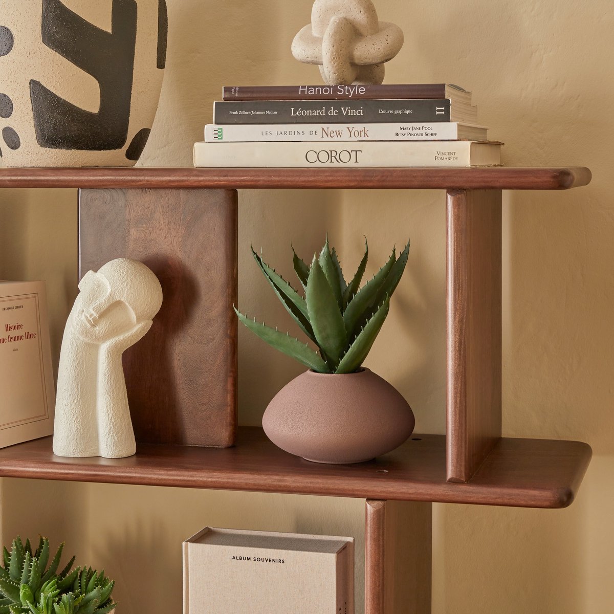 Atmosphera Nyer Kunstplant met Pot - Ø22xH22cm - Paars Groen