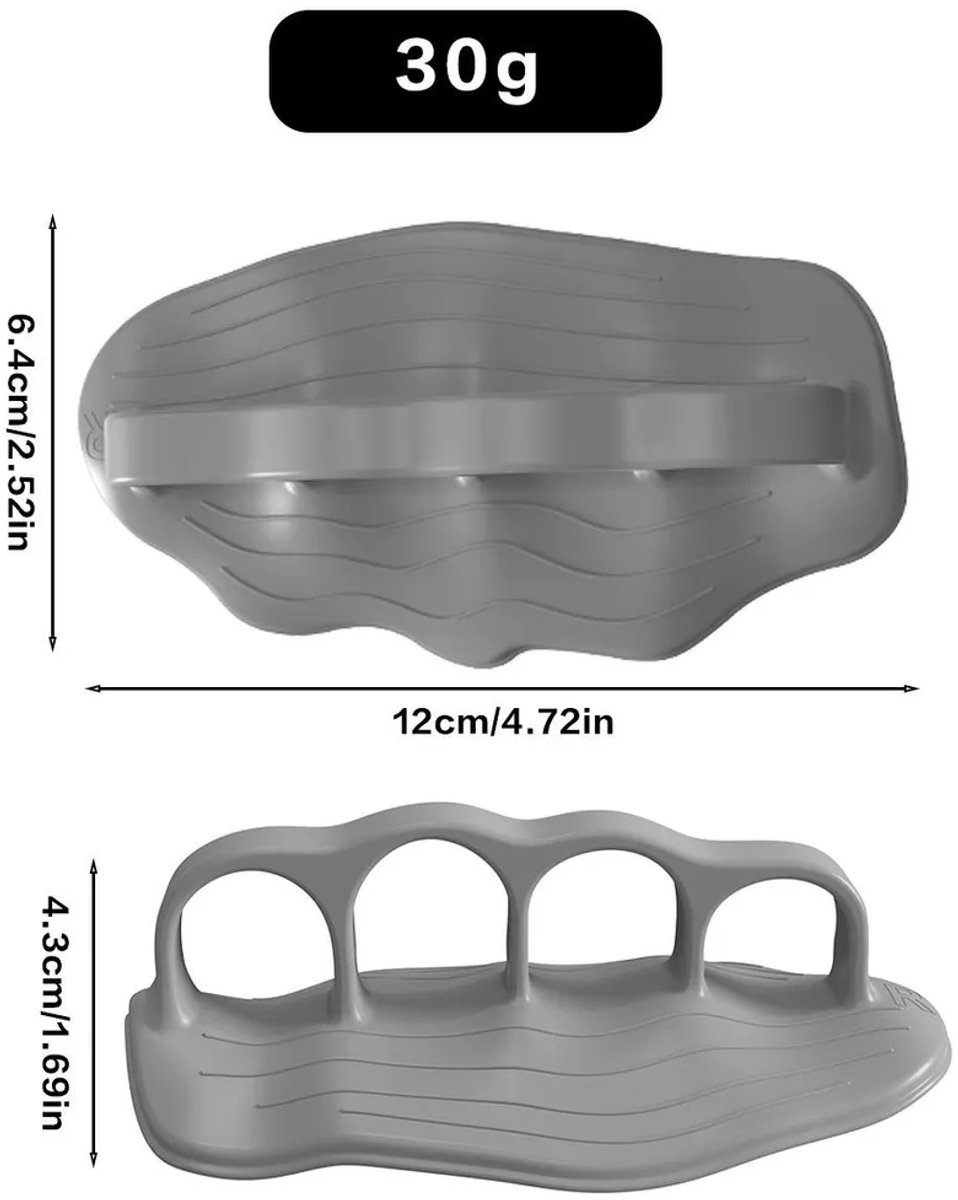 Handgreeptrainer van siliconen (2 stuks), ergonomische groeven, antisliptextuur, Geschikt voor het trainen van de handkracht.