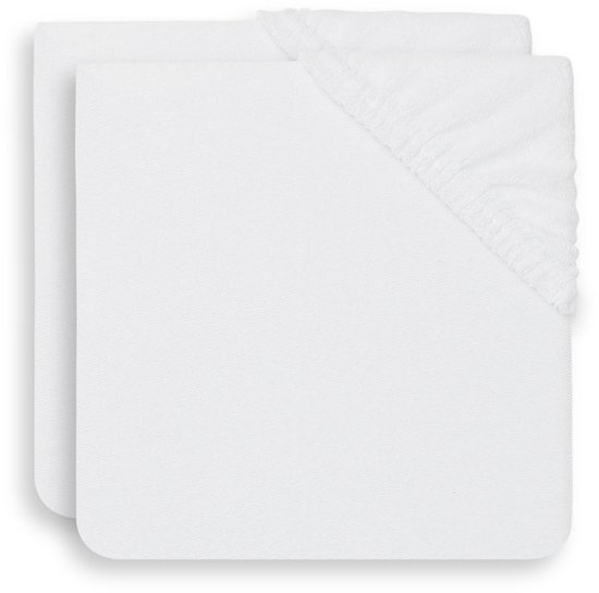 Jollein Aankleedkussenhoes Badstof 50x70cm White (2pack) — afbeelding 2