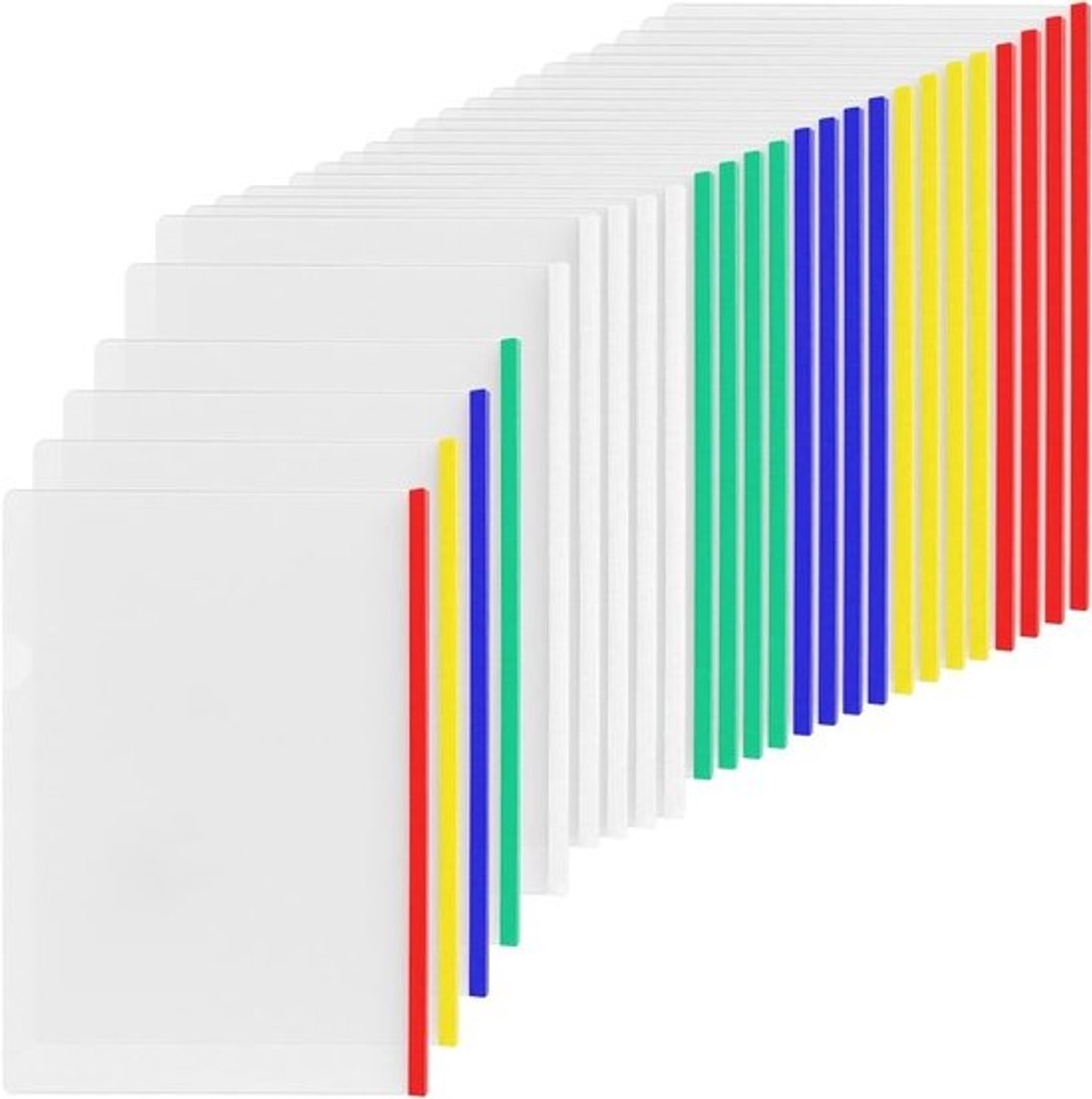 30 Stuks A4 Sliding Bar Binders - Transparante Rapportage Mappen met Schuifbalk voor Thuis, School en Kantoor, Documenten en Classificatie
