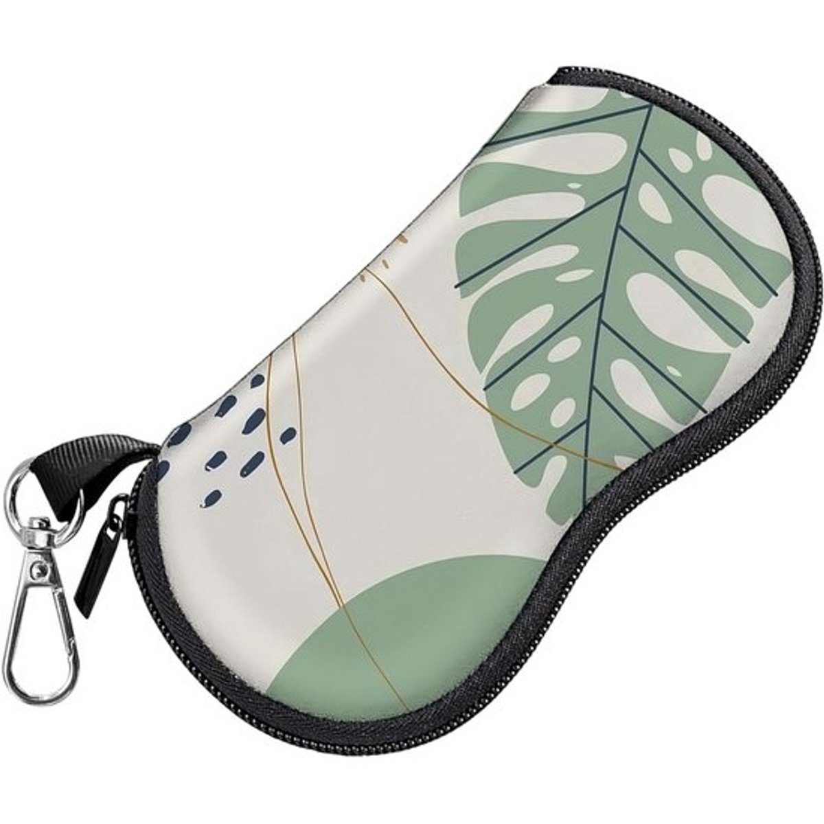 Zachte Neopreen Brilhoes voor Zonnebrillen en Leesbrillen met Rits en Metalen Clip, Ideaal voor Dames en Heren