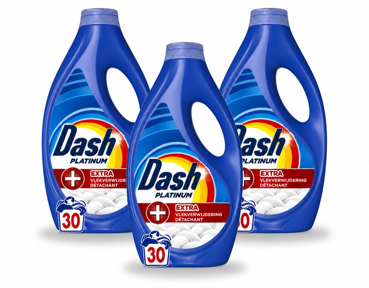 3 x Dash – Wasmiddel – Platinum – 1350 ml - Voordeelverpakking - 3 stuks