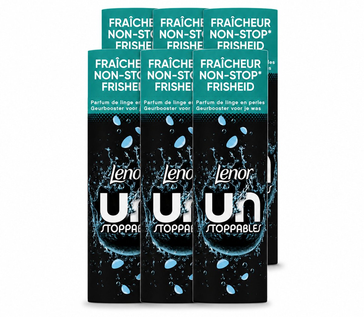 6 x Lenor Unstoppables - Geurbooster - Fris - Non-Stop Frisheid - 19 Wasbeurten - Voordeelverpakking - 6 stuks