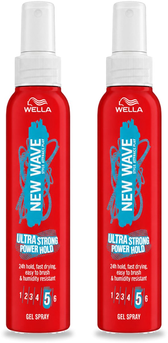 2 x Wella – New Wave Power Hold – Gelspray – 150 ml - Voordeelverpakking - 2 stuks