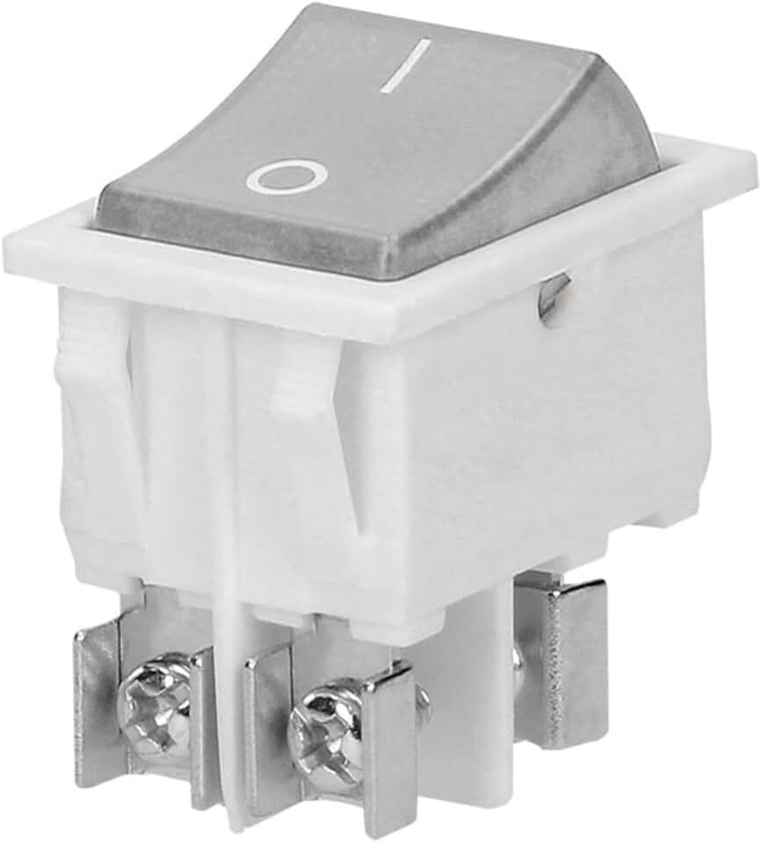 Verlichte Tuimelschakelaar - Aan-Uit schakelaar 230V~ 16A 50Hz (witte behuizing/neutrale knop)