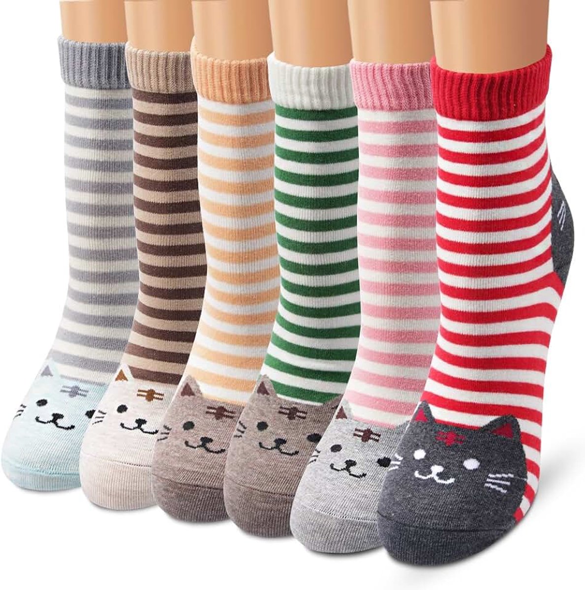 Cute Animal Design Patterned Women's Casual Cotton Socks