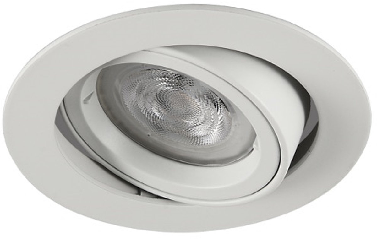 Platte LED inbouwspot Imano rond wit - 4000K - dimbaar - zaagmaat 80mm