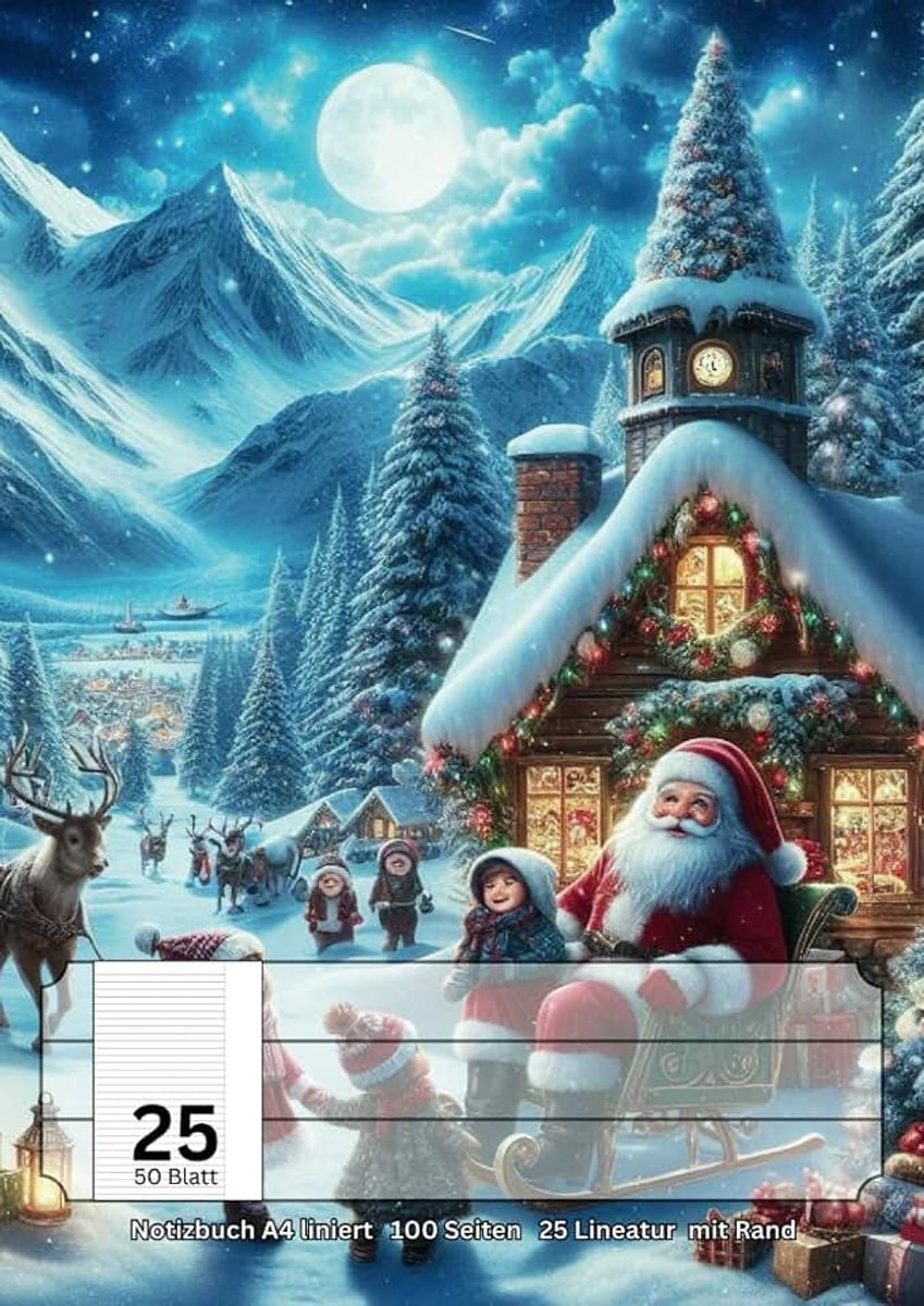 Liniert, mit Außenrand, Lineatur 25: Christmastown Spezial Designer-Cover