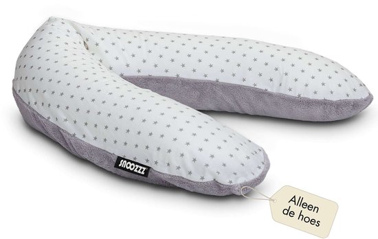 Snoozzz Voedingskussenhoes - Hoes voor voedingskussen zwangerschapskussen - extra zacht Teddy met katoen - 185 cm - Teddy mini ster van SNOO — afbeelding 2
