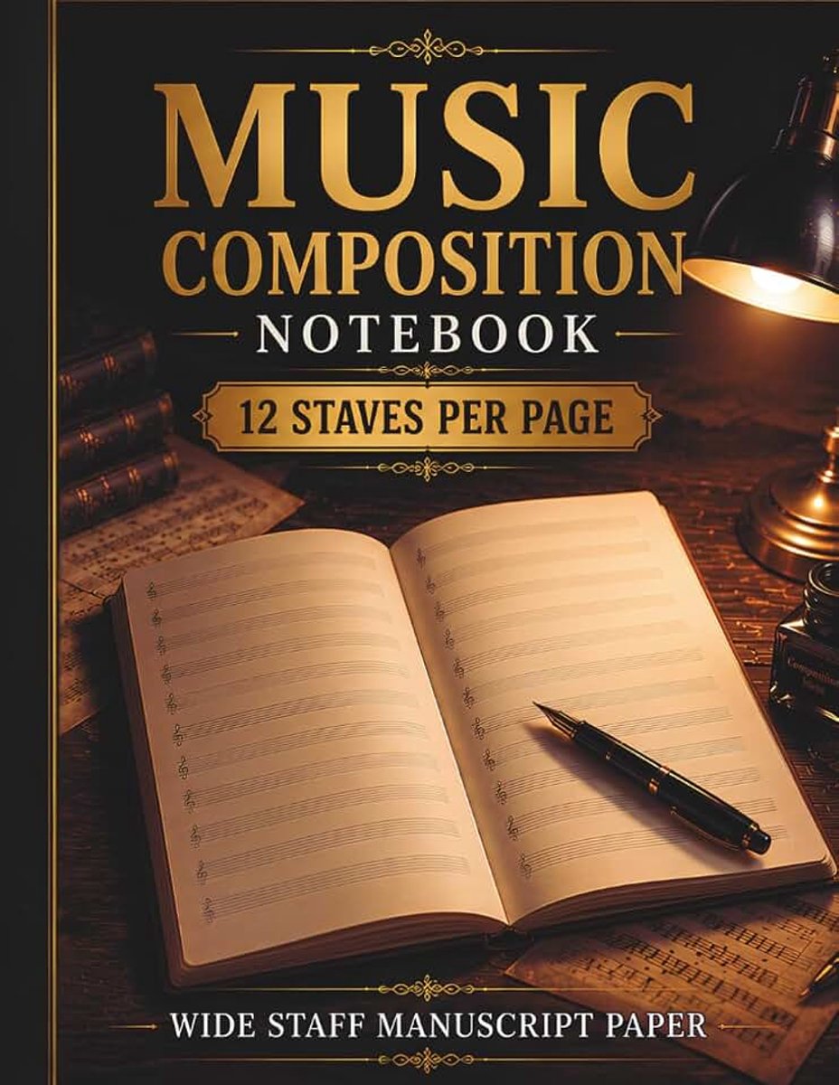 Composition Notebook: 120 Pages with 12 Wide Staves Per Page, Music Reference Guides and Plenty of Space to Capture Ideas, Develop Melodies, and Create Original Compositions