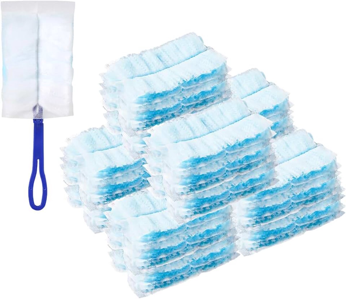Stofmagneet met 1 handgreep, stofmagneet navulverpakking, stofdoek